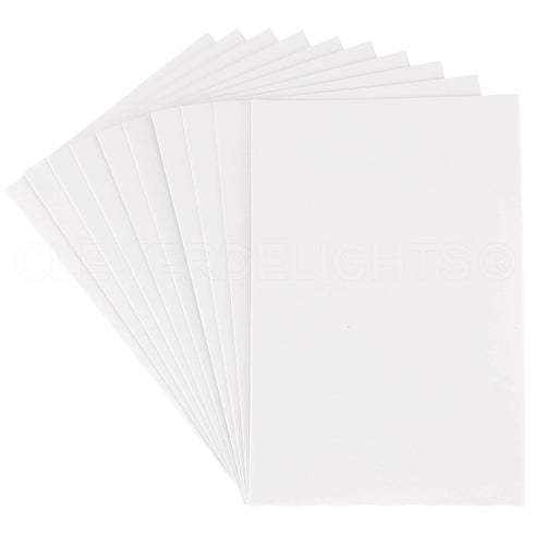CleverDelights White 8" x 12" Foam Sheets - 10 Pack - Large Self Adhesive Craft Sheets - 8x12 Inch...