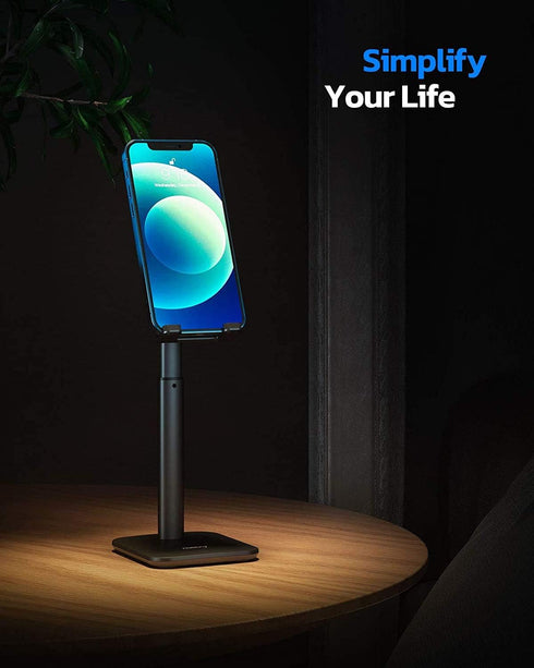 Nulaxy Phone Stand, Height Angle Adjustable Cell Phone Stand, Phone Holder for Desk Compatible with Phone 16 15 14 13 12 Mini 11 Pro Xs Max Xr X 8...