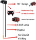 10x Markers Wire Plug - 2 Wire Pigtail for Sealed Side Marker Tail Trailer Clearance Lights, 6" Long 2 Prong, Marker Lights Wiring Plug Fit 2" 2.5...