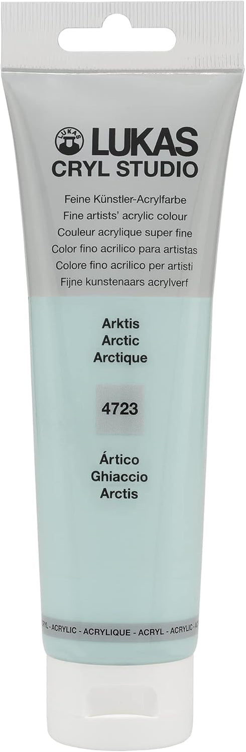 Lukas CRYL Studio Artist Acrylic Paint, Arctic, 125 ml Tube - High Pigment Acrylic Paints for Canvas Painting, Large Scale Works - Medium-Viscosit...