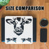 FINGERINSPIRE Cow Painting Stencil 11.8x11.8 inch Reusable Cow Head Pattern Drawing Template Plastic PET Bow Knot Stencil for Painting Square Farm...