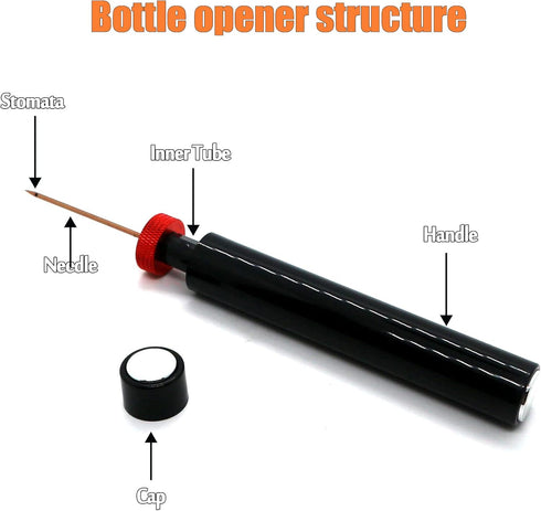 Mini Wine Opener | Travel Portable Pocket Air Pressure Pump Wine Bottle Opener | Assemblable Design Corkscrew 7S Quick Bottle Opening | for Home, ...