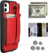 TOOVREN for iPhone 11 Wallet Lanyard Case Protective Cover with PU Leather Card Holder Adjustable Detachable Phone Lanyard Stand Strap for iPhone ...