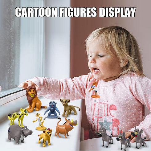 12-Pc Mini Animal Action Figures, Collectible Toys for Kids, Perfect for Cake Toppers & Desktop Decorations...