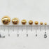 Chenkou Craft 3000PCS 7 Sizes (2.5/3/4/5/6/8/10mm) 1 Box Gold Round Flatback Imitation Half Pearls Bead Loose Beads Gem (Gold Half Ball)...