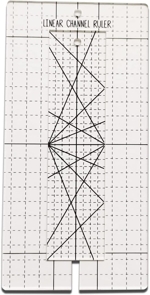 YICBOR 2pcs Linear Channel Quilting Rulers and Templates Set...