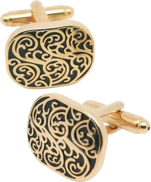Vintage Roman Lover Pattern Cuff Links in Gift Box Universal Cufflinks for Men Lady Business Wedding Anniversary Shirt...
