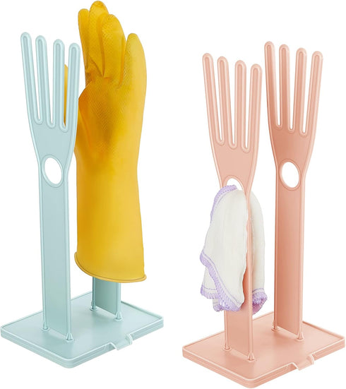 2 Pieces Kitchen Glove Holder Glove Drying Rack Drying Dryer Rack Plastic Mitten Rubber Rack Gloves Hanger Sink Stand Towel Reusable Towel Storage...