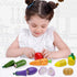 Wooden Play Food for Kids Kitchen Toys for Toddlers Cutting Pretend Toy Food Wooden Fruits Vegetables Gift for Boys Girls Educational Toys...