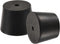 MECCANIXITY Rubber Tapered Plug 30mm to 37mm with Hole Test Tubes Bungs Stopper Black for Lab Home 5 Pieces...