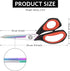 Fabric Scissors, Dressmaking Scissors with Heavy Duty Multi-Purpose Titanium Coated Blades and Comfortable Soft Grip Handles, 25CM, Black/Red...