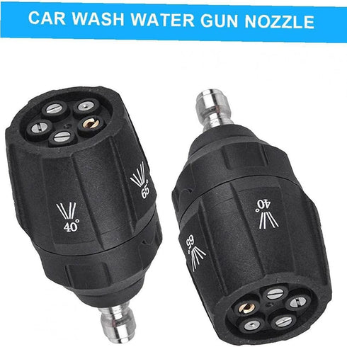 5 in 1 Pressure Washer Rotating Turbo Adjustable Nozzle Tip 4000 psi and 1/4'' Quick Connect Fitting Pressure Washer Gun Adapter for Karcher K2, K...