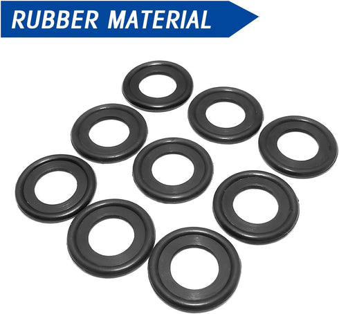 25PCS M14 Car Oil Drain Plug Gasket, Rubber Crush Washer Sealing Gasket, Automotive Engine Oil Crush Washers Replacement Accessories, Universal fo...