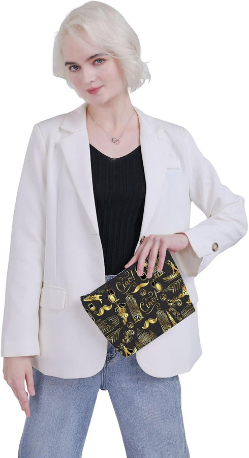 Italy Travel Gift Italy Merchandise Gift Italy Traveller Zipper Pouch Makeup Bag (Italy bag)...