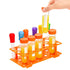 ZENFUN 12 Pieces Jumbo Test Tubes with Stand, Plastic Test Tubes for Primary Science, 5 Pieces Jumbo Test Tubes, 6 Pieces Liquid Droppers Silicone...