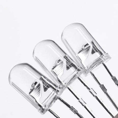 LED Light Emitting diode 3mm high Brightness LED Clear LED Light Emitting Diodes Bulb LED Lamp, 3 mm Round Head Band Edge(Transparent Blue Light 1...