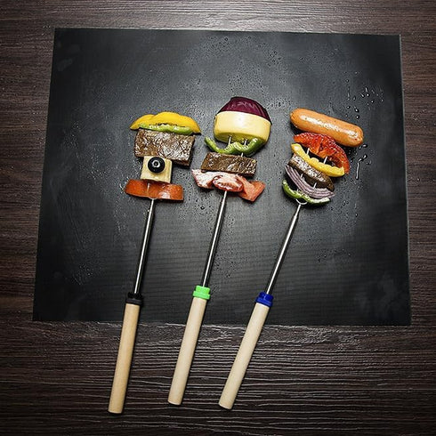 Grill Mat Set of 2-100% Non-Stick Reusable Mats for Gas, Charcoal or Electric Grills - Easy to Clean - 15.75 x 13-Inch, Black...