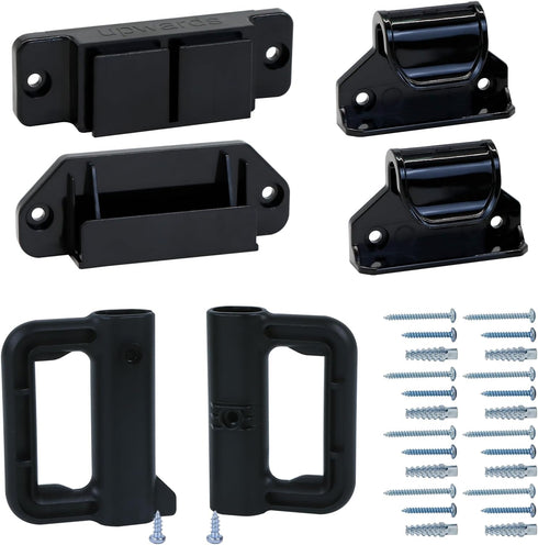 Retractable Baby Gate Replacement Parts Kit (Black) Retractable Baby Gates Full Set Wall Mount Accessories Retractable Dog Gate Baby Gate Hardware...