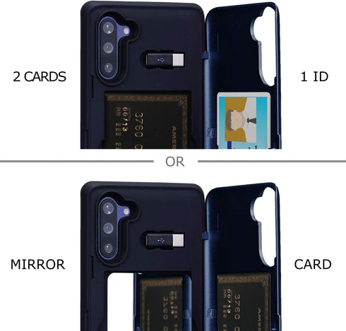 TORU CX PRO Case for Galaxy Note 10, with Card Holder | Slim Protective Cover with Hidden Credit Cards Wallet Flip Slot Compartment Kickstand | In...