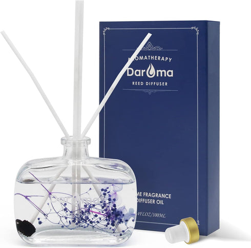 Reed Diffuser Set with Sticks, Daroma Dried Flowers Aromatherapy Reed Diffuser with Nature Essential Oil, Fragrance Scent Diffuser for Home Décor ...