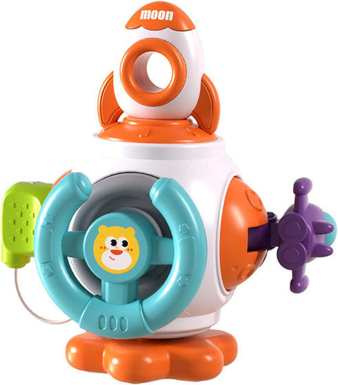 Jollybaby Busy Board Cube for Toddlers, Baby Montessori Sensory Activity Cube Toys, Airplane Plane Car Travel Toy, Educational Learning Play Cente...