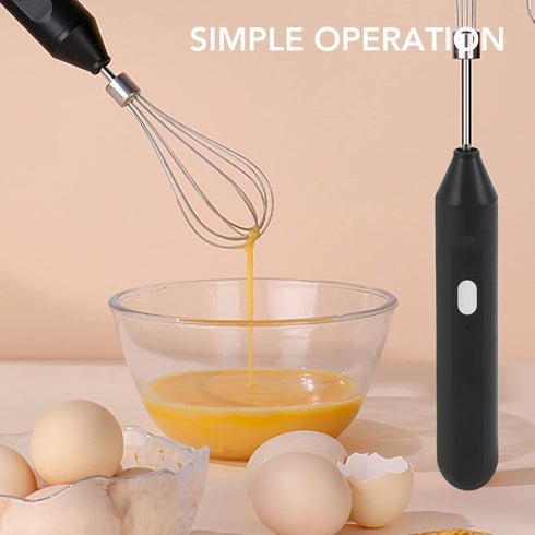 Electric Egg Beater, Cordless Hand Mixer 3 Speeds for Home Baking (Black)...