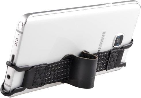 TFY Security Hand Strap with Leather Belt Holder Stand Compatible with iPhone 16 Pro Max / 15 Plus / 14 Pro / 13/12 / Xs/XR/SE/Galaxy S24 / S23 / ...