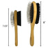 Dog Brush for Shedding - Cat Brush for Shedding - Double Sided Bamboo Brush Ball Pin and Soft Nylon Bristle - Dog and Cat Grooming Brush (Small)...