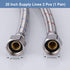ARCORA 20" Faucet Hose Connects Kitchen Bathroom Sink to Water Supply, cUPC Faucet Supply Lines 3/8" x 3/8" Female Compression Thread 1 Pair...