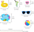 Pool Photo Booth Props Beach Pool Party Favors Summer Party Photo Props for Baby Shower, Birthday, Hawaii...