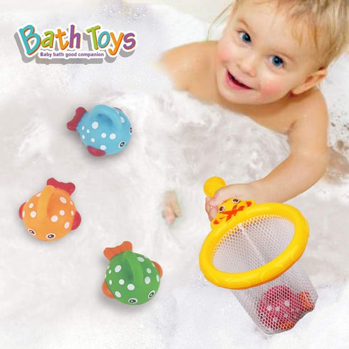 Dwi Dowellin Bath Toys Fishing Games Swimming Whales Bath Time Bathtub Toy for Toddlers Baby Kids Infant Fish Set Age 18months and up...