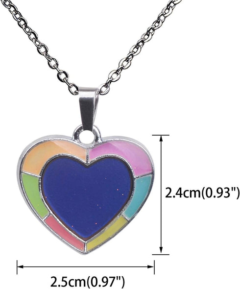 FM FM42 Temperature Sensing Color Changing Pendant Necklace with 19.29" Stainless Steel Rolo Chain...