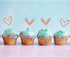 24 PCS Rose Gold Glitter Heart Cupcake Toppers Cute Design Love Cupcake Toppers for Wedding Bridal Anniversary Baby Shower Party Decorations Suppl...
