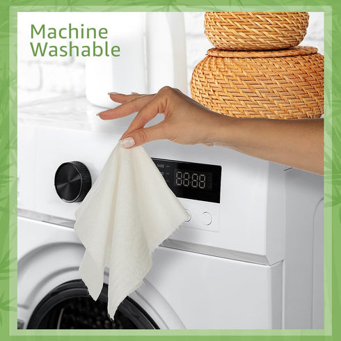 6 Rolls of Bamboo Reusable Paper Towels - Heavy Duty & Super Absorbent | Durable, Ecofriendly Machine Washable Paper Towels | 100% Rayon Derived F...