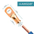 Battery Cable Ends, 2PCS 4 Gauge Wire Connectors 3/8 Copper Wire Lugs, Bare Copper Eyelets with Heat Shrink Tubing...