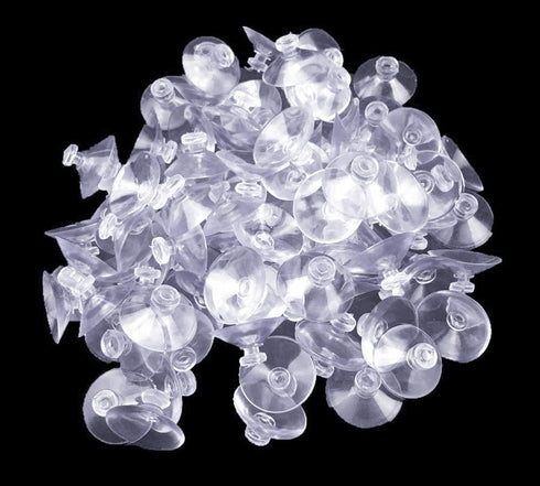 100Pcs Small Suction Cups for Glass - Clear Anti-Slip Pads, No-Hook Plastic Suction Cups for Windows, Table Tops, Home Organization & Festival Dec...