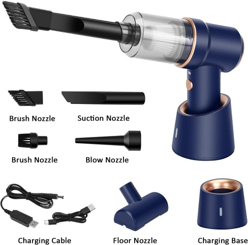 Handheld Vacuum Cordless, Mini Vacuum Cleaner, 8000Pa Desk Vacuum, 120W High Power Car Vacuum 2 in 1 Air Duster, Keyboard Vacuum with LED Light & ...