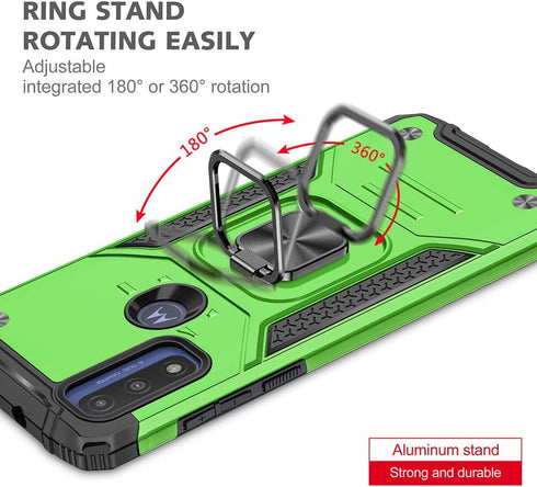 for Moto G Pure Case, Moto G Power 2022 Case, 360°Military Grade Rotatable Kickstand (Heavy Duty) Shockproof Protective Cases for Moto G Pure/Moto...
