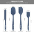 NileHome Silicone Spatula Set, Rubber Spatula High Heat-Resistant Premium BPA-Free One Piece Seamless Design Cooking Spatulas Utensils Set For Kit...