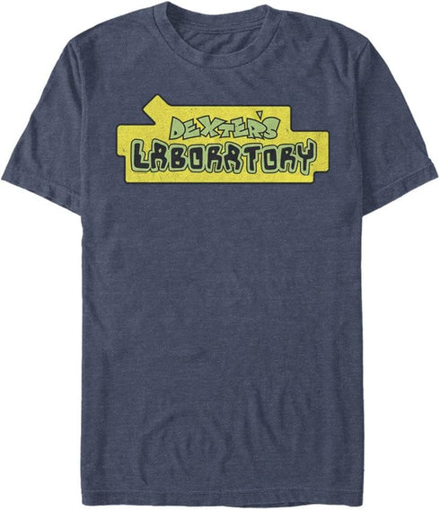 Dexter's Laboratory Men's Big & Tall Logo, Navy Blue Heather, 4X-Large...