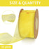 TONIFUL 1-1/2 Inch Light Yellow Organza Ribbon 25 Yards Sheer Chiffon Ribbons for Crafts Wedding Christmas Tree Decorations Valentine's Day Gift W...