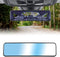 LivTee Anti Glare Rear View Mirror 11.2''(285mm), Wide Angle Panoramic Convex Curve Rearview Mirror Clip on Original Mirror to Eliminate Blind Spo...