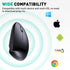 Bluetooth and 2.4G (2-in-1) Rechargeable Wireless Mouse, Ergonomic Vertical Design, 1000/1200/1600 DPI, 6 Silent Buttons, for Laptop, Computer, PC...