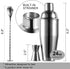 24oz Cocktail Shaker Bar Set - Professional Margarita Mixer Drink Shaker and Measuring Jigger & Mixing Spoon Set - Professional Stainless Steel Ba...