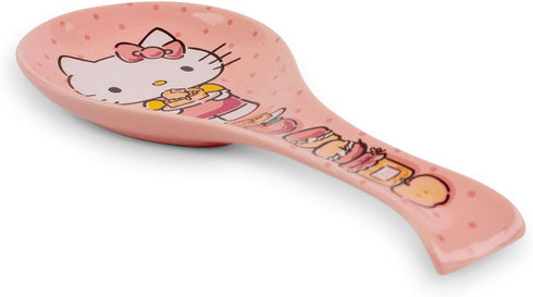Sanrio Hello Kitty Stacked Snacks Ceramic Spoon Rest Holder | Kitchen Organizer For Utensils To Keep Countertop Clean...