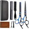 8 PCS Hair Cutting Scissors Kit,Black Blue Professional Home Hair Cutting Barber/Salon Thinning Shears,Hair Cutting Shears Hair Cut Blending Salon...