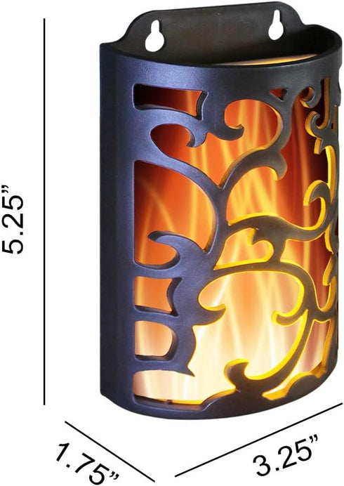 Decorative Lanterns with Timer, Candle Light Flameless Candles Indoor/Outdoor Wall Sconces,Flickering Flames Wall Light for Hallway, Bathroom,Use ...