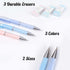 6 Pcs Cute Pastel Mechanical Pencil, Drawing Pencil 0.5 0.7 MM, 160 HB Lead Refills, Aesthetic Clear Pencil Pouch, 3 Pack Erasers, Colored Pencils...