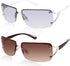 Dollger Rimless Y2K Sunglasses for Women Men Rectangle Trendy Glasses Retro Shades...