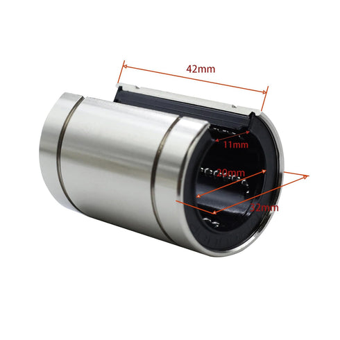 LM20UUOP Linear Ball Bearings Open Type Linear Motion Ball Bearing Nickel Plated 20mm Bore Dia, 32mm OD, 42mm Length (Pack:4pcs)...